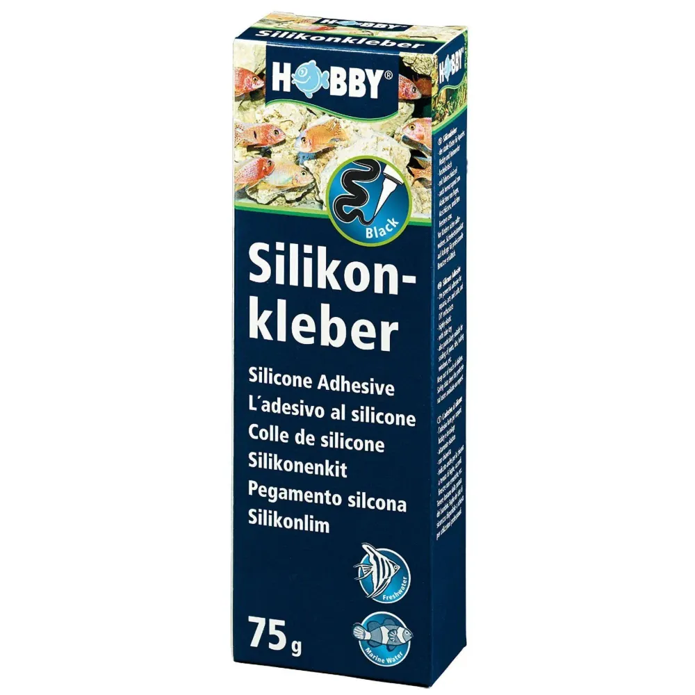 Adesivo siliconico, nero 75g