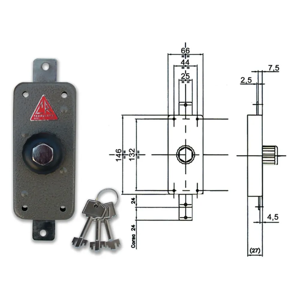 Cr 220P Serratura Pompa Mm 60 Vern S/