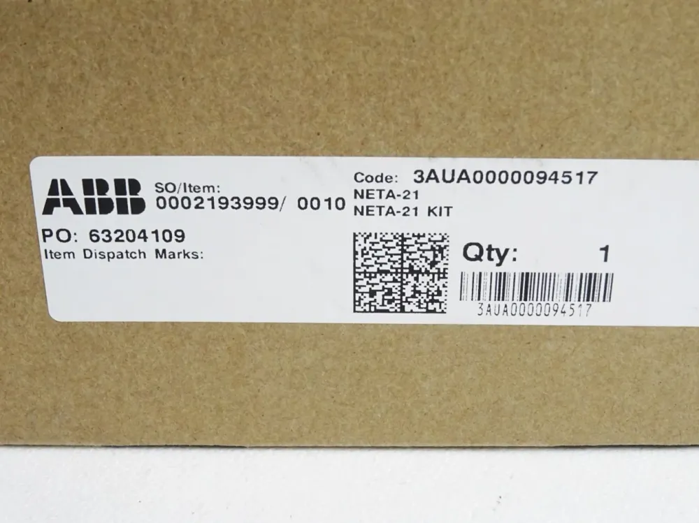 ABB 63204109 NETA-21 KIT 3AUA0000094517 3AUA0000094517D2060337WS / Neu OVP