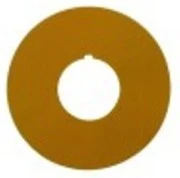 adesivo per interruttore di arresto di emergenza giallo int. diametro 22,3mm diametro est. 60mm