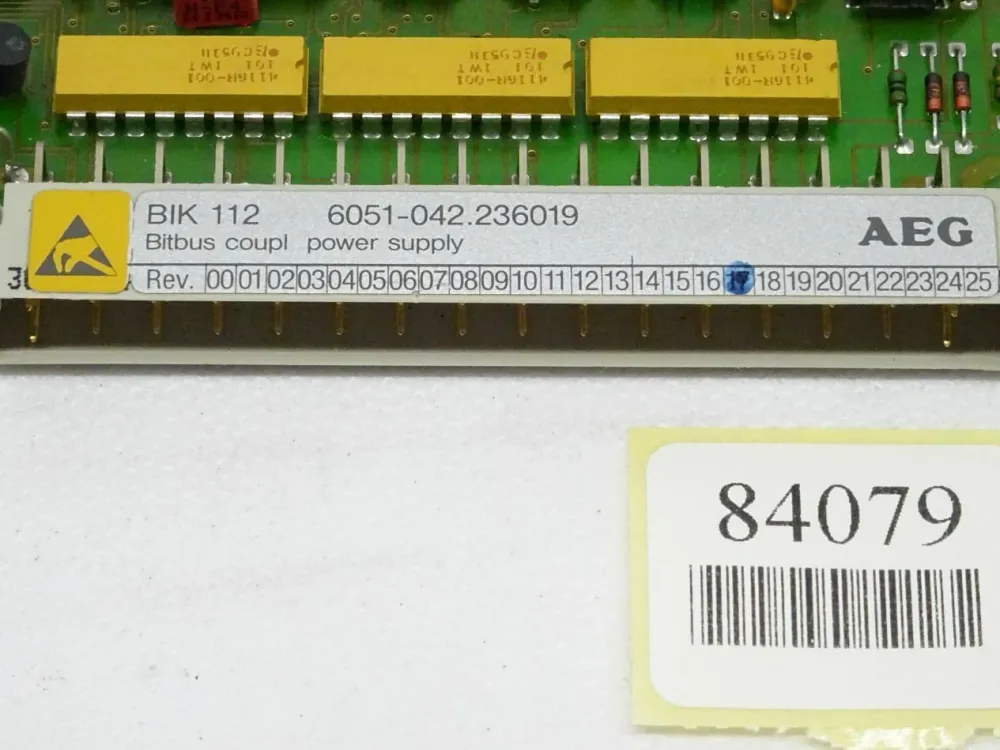 AEG BIK112 6051-042.236019 / 6051-042.236 019 / Rev17 / Bitbus coupl power supply