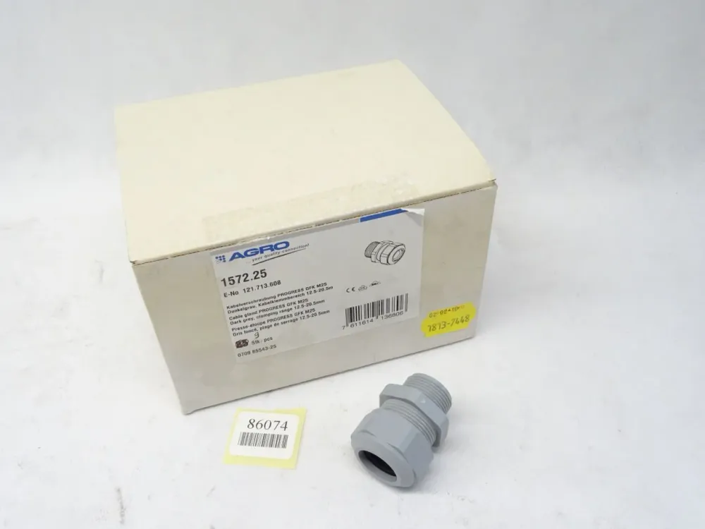 Agro 1572.25 / Kabelverschraubung GFK M25 12.5-20.5mm / Inhalt : 9 Stück / Neu OVP versiegelt