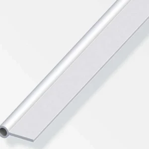 ALFER - 1mt - PROFILO PER CERNIERA PER 6,1MM ALLUMINIO ANODIZZATO 20x9x2MM - COLORE ARGENTO