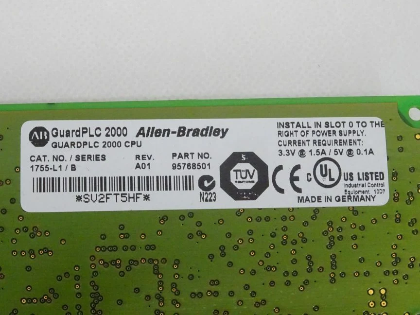 Allen Bradley 1755-L1 / 95768501 GuardPLC 2000 REV. A01