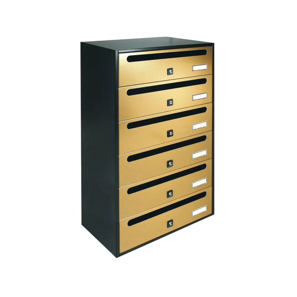 Alubox cassetta cubo/r 6 posti oro