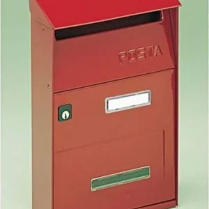 ALUBOX - CASSETTA POSTALE ROSSA EFFE T 22x33x11CM