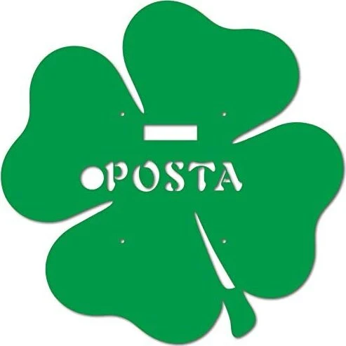 ALUBOX - FRONTALI MIA PER CASSETTE POSTALI FORMA DI QUADRIFOGLIO COLORE VERDE