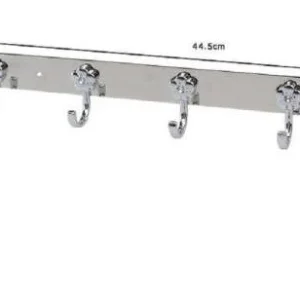Appendino Con 5 Ganci Fiori Parete Multiuso Acciaio Viti 45x7.5 Cm 52674 Appendi