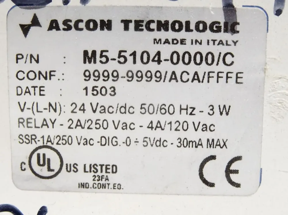Ascon Tecnologic Controller M5-5104-0000 /C M551040000 / Neu OVP