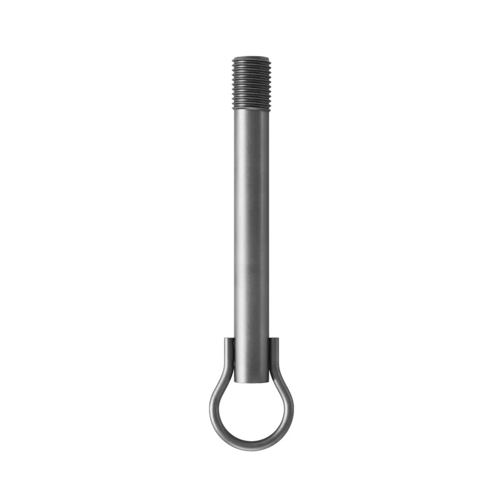 Asta filettata con gancio saldato per lampadari catena - Lunghezza 85 mm (M10x1)