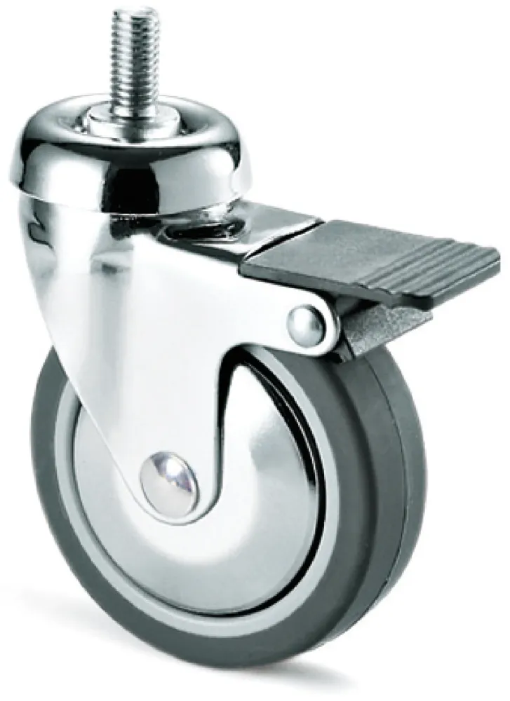 Avo RUOTA GIREVOLE PER MOBILI+FRENO art.220CBISB mm. 40-perno M8x30