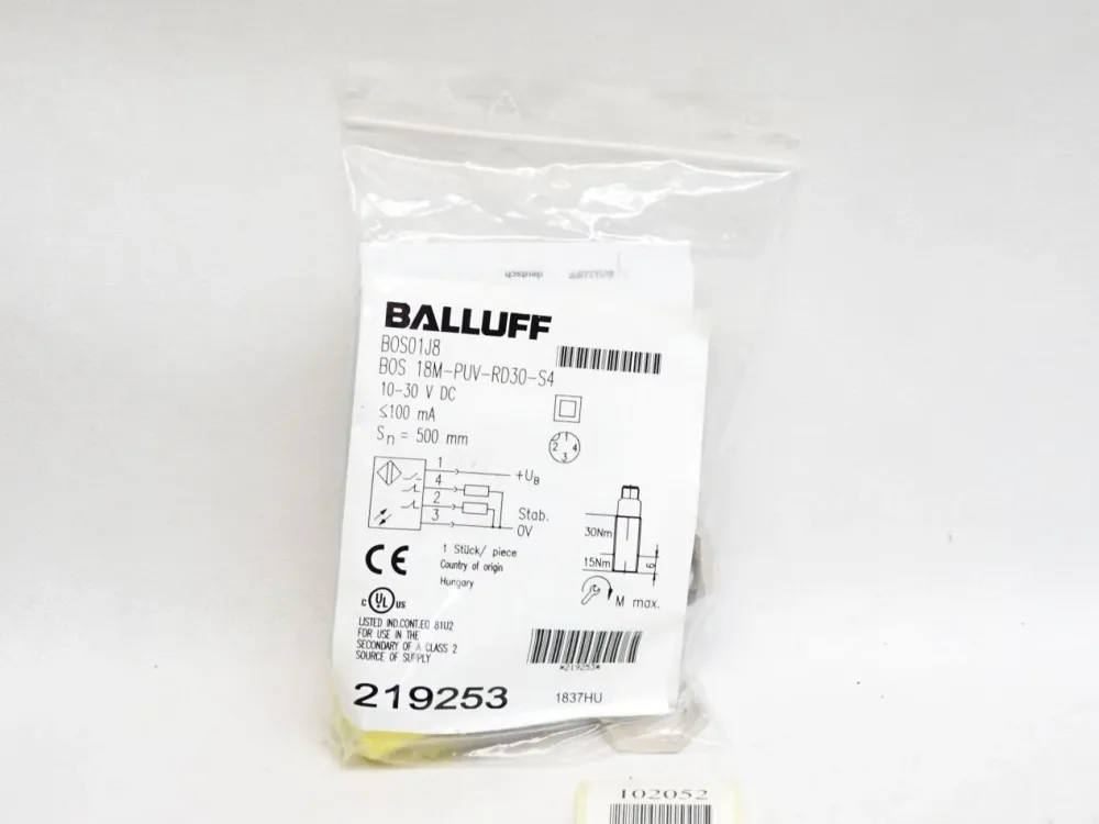 Balluff BOS01J8 BOS18M-PUV-RD30-S4 Lichttaster / Neu OVP