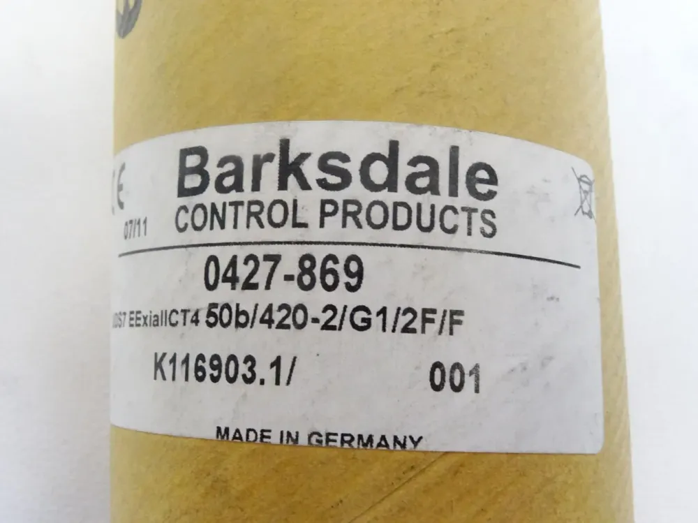 Barksdale 0427-869 / UDS7EExia/ibIICT4 / 50b/420-2/G1/2F/F / Neu OVP