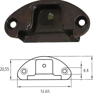 BASETTA PER CERNIERE MOBILI 'A0069' oro