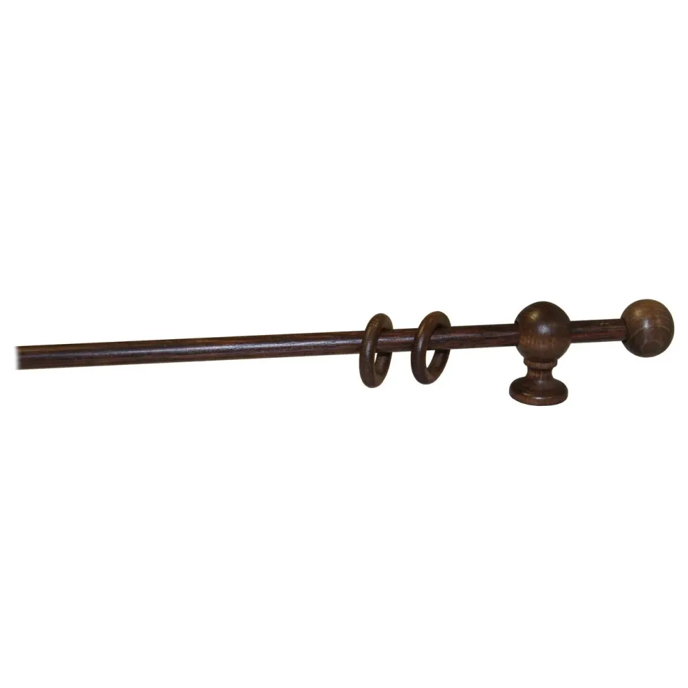 Bastone strappo d 23 mm noce 160 cm con supp.