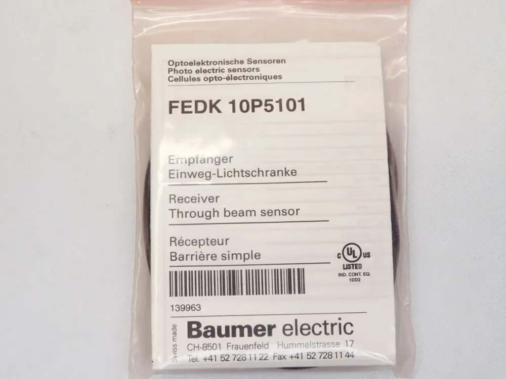 Baumer electric Optoelektronische Sensor FEDK10P5101 FEDK 10P5101 / Neu OVP