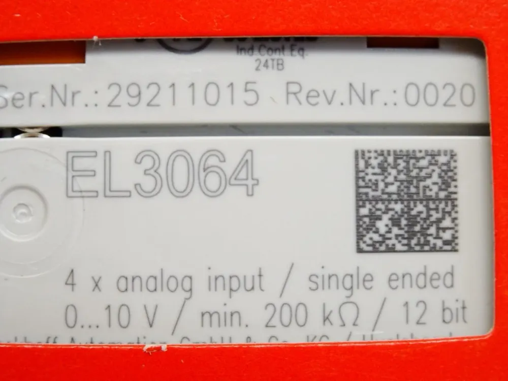 Beckhoff analoge Eingangsklemme EL3064 Rev.0020 / Neu OVP versiegelt