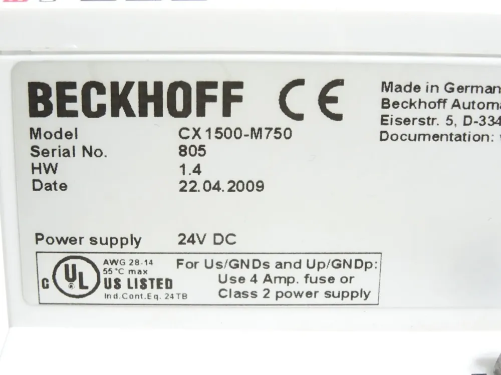 Beckhoff CX1500-M750 SERCOS-II-Feldbusmaster