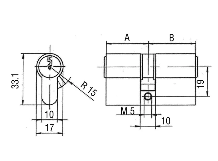 Profilo BKS doppio cilindro PZ 8800 31/35 mm ( 3000251972 )