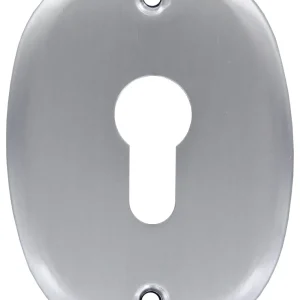 Bl Bocchetta Profilo Europeo C/Fori Cromo Satin- Metal Style- 1,0 Blister