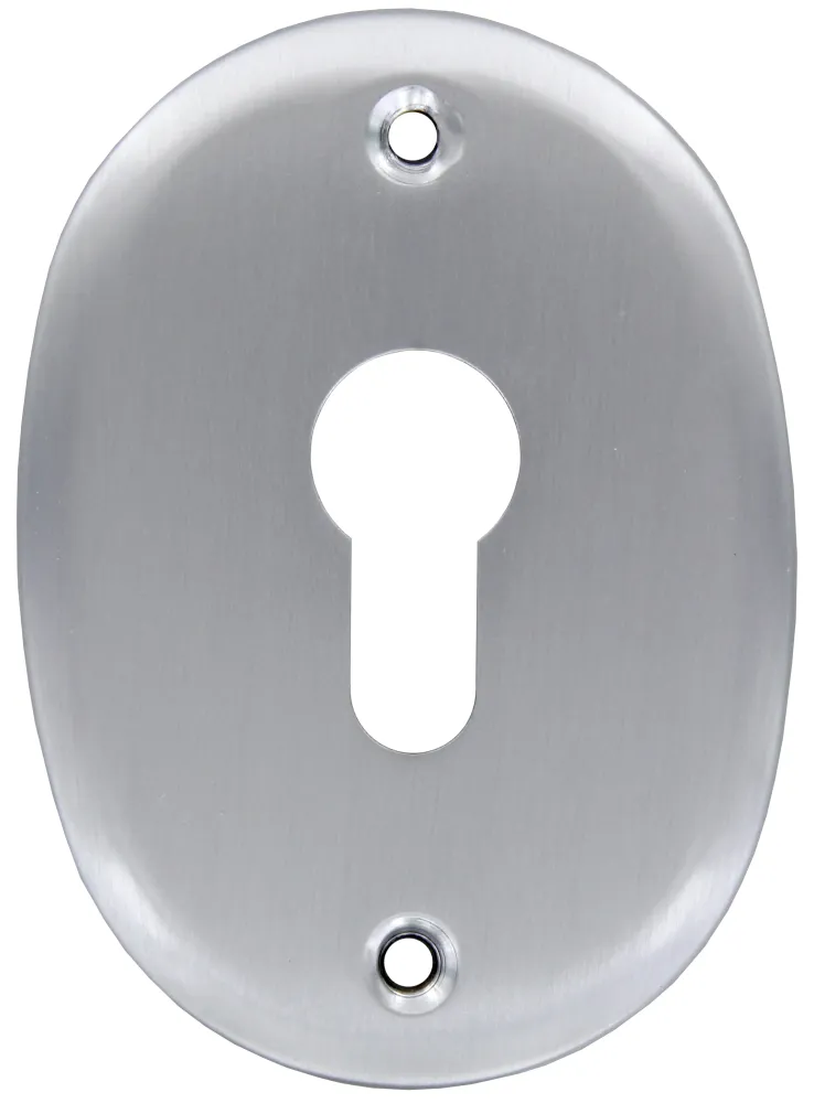 Bl Bocchetta Profilo Europeo C/Fori Cromo Satin- Metal Style- 1,0 Blister