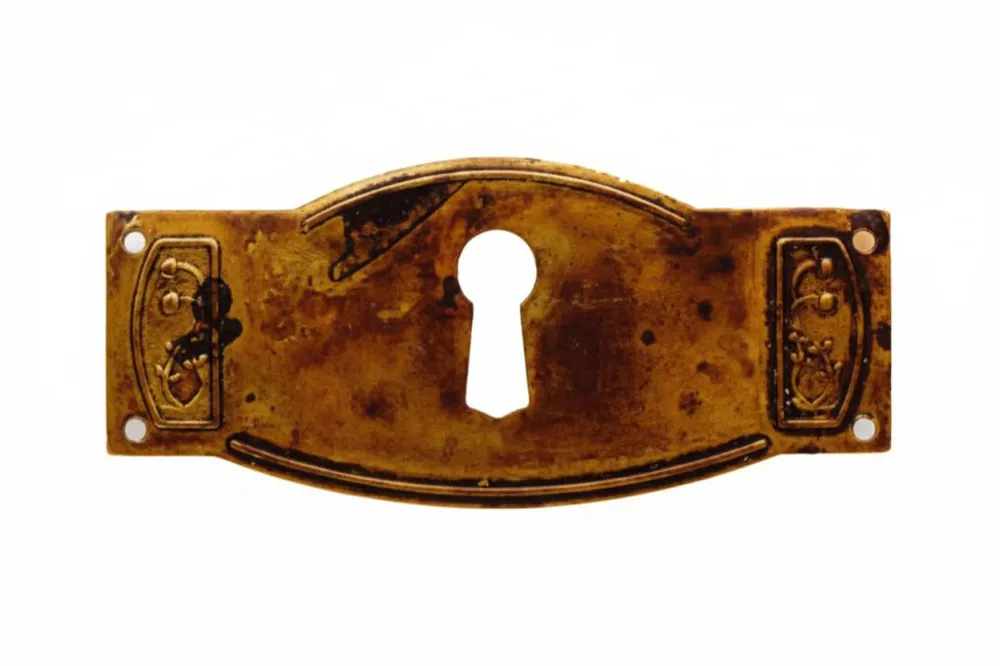 Bocchette Per Mobili Sagomate Mod.30698 Ottone Anticato- - Mm.60X28H. - 5 Pezzi Metalstyle