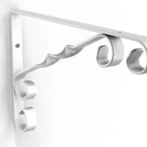BOLIS ITALIA - REGGIMENSOLA LINEA "COUNTRY" 28CM - PORTATA MASSIMA 35kg - ACCIAIO VERNICIATO COLORE BIANCO