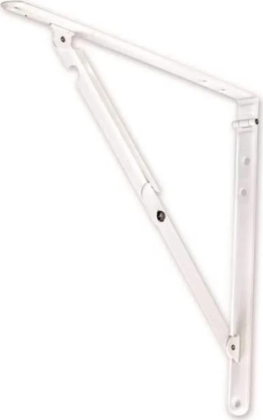 BOLIS ITALIA - REGGIMENSOLA PIEGHEVOLE 30CM - PORTATA MASSIMA 25kg - ACCIAIO VERNICIATO COLORE BIANCO