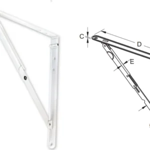 BOLIS ITALIA - REGGIMENSOLA PIEGHEVOLE 40CM - ACCIAIO VERNICIATO COLORE BIANCO ***