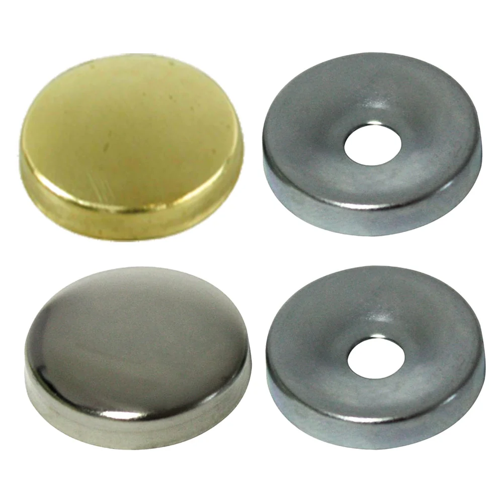 Borchia Coprivite Conica Mm 14 - Pz. 8 Ottone Nichelato - Blister Koncreto
