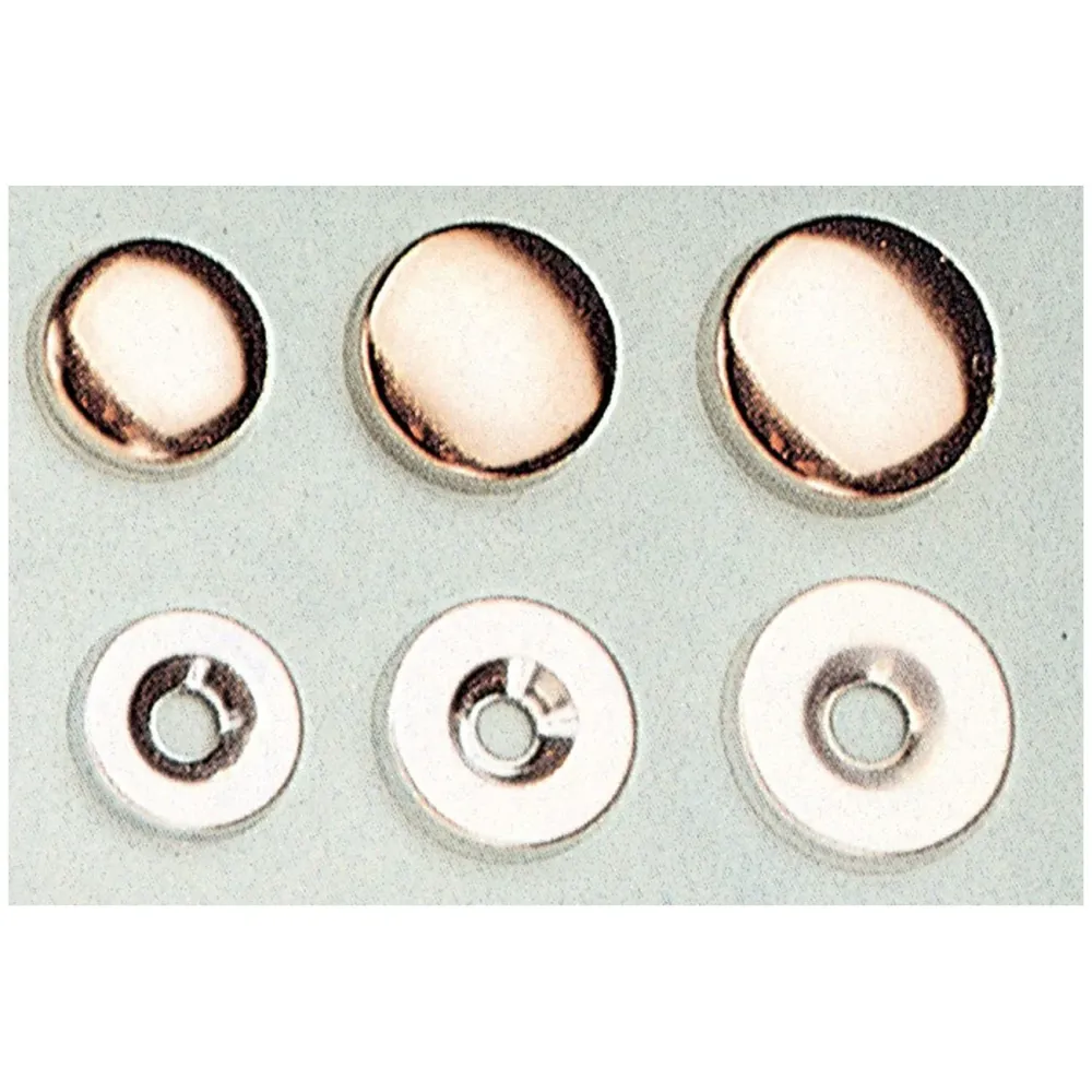 Sc borchia coprivite ottone nichelato 18 mm da 10 pz - 5 conf.
