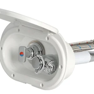 Box doccia bianco tubo PVC 2,5 m uscita posteriore
