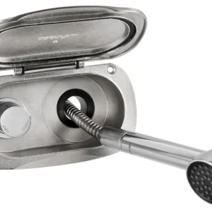 Box doccia Elissa inox-doccia Keji tubo inox 2,5m