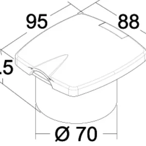 Box doccia New Edge cromato tubo PVC 2,5 m