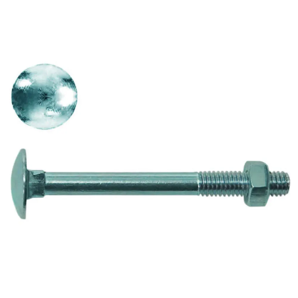 Bullone Acciaio Testa Tonda Con Dado - ø mm.5x60 - 200 pz