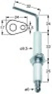 candela accensione lunghezza della flangia 24mm larghezza della flangia 17mm d1 diametro 9,5mm l1 24mm