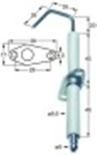candela accensione lunghezza della flangia 38mm larghezza della flangia 17mm d1 diametro 9,5mm l1 20mm