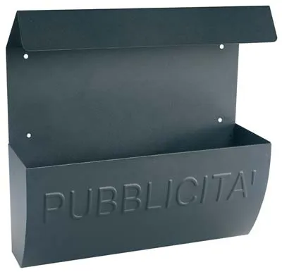 Cassetta Porta Pubblicita Reclame Alubox Acc.Zinc Vern Antracite Mm 310X100 H.Mm 310