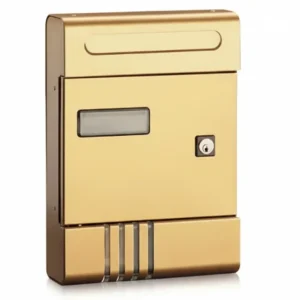 Cassetta Posta Serie Esse Per Esterni Cm.20,4X7X29H. Alluminio Anodizzato Bronzo Alubox