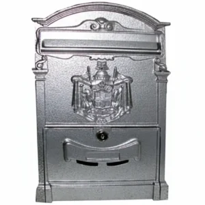 Cassetta Postale Alluminio Per Esterni Residence Grigia Cm.25X9X41H. Colore Grigio Quality