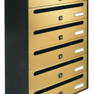 Cassetta Postale Alubox Cubo/R 6 38,5X25X63 Oro- Alubox- 1,0 Pz