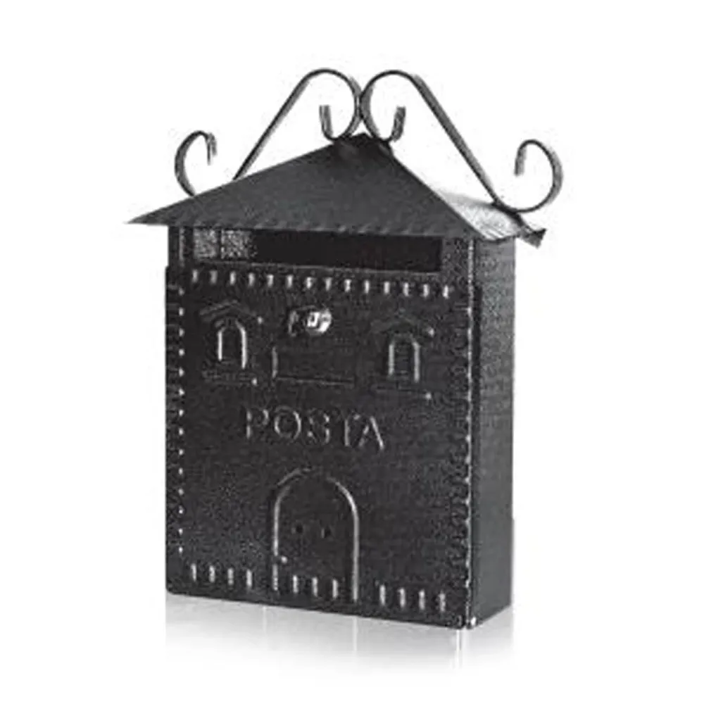 Cassetta postale antracite verniciata polvere h 36 cm montaggio parete " Made Italy"