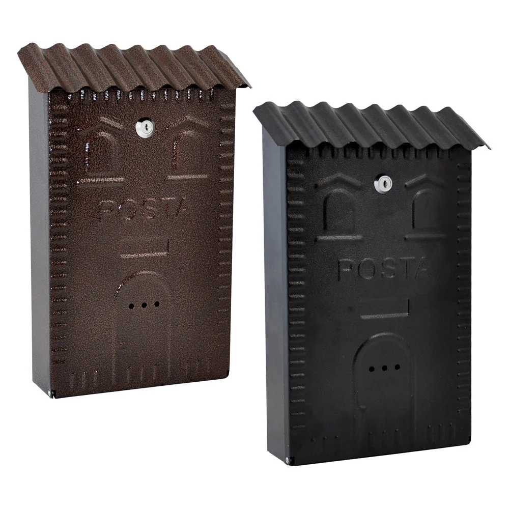 Cassetta Postale Cm 25 X 9,5 X H 37 - Bronzata / Marrone - Mille