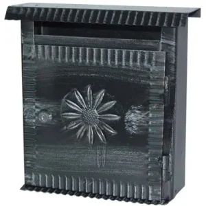 Cassetta Postale Margherita Acciaio Vern Nero/Argento Mm 220X80 H.Mm 280