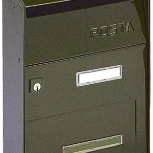 CASSETTA POSTALE SERIE 'EFFE' cm 22 x 11 x h 32,5 vern.verde Alubox