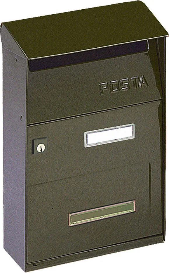 CASSETTA POSTALE SERIE 'EFFE' cm 22 x 11 x h 32,5 vern.verde Alubox