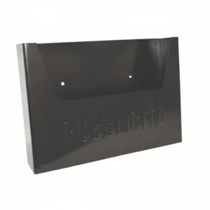 Cassetta Raccogli Pubblicita' Metallo Cm.34X8X25,5H. Colore Nero Mille