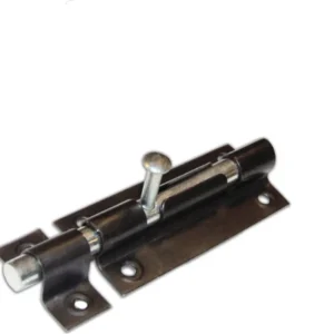 CATENACCIO CANNONE PER MOBILI 60MM - CON CONTROPIASTRA - ACCIAIO ZINCATO VERNICIATO NERO