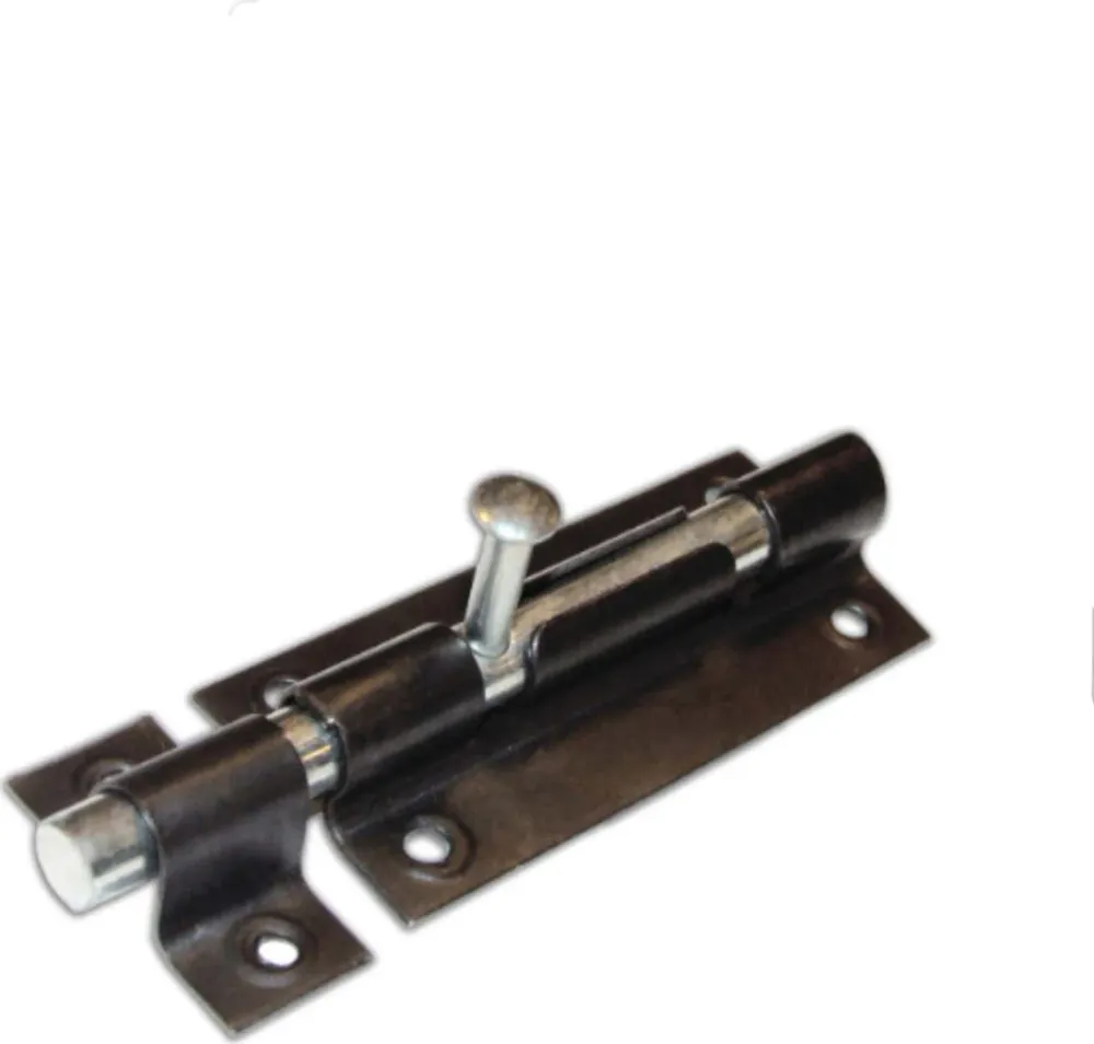 CATENACCIO CANNONE PER MOBILI 60MM - CON CONTROPIASTRA - ACCIAIO ZINCATO VERNICIATO NERO