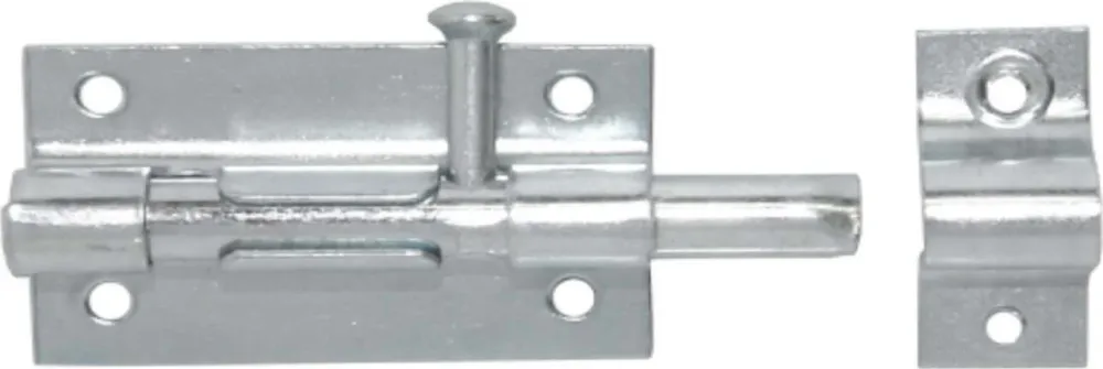 CATENACCIO CANNONE PER MOBILI 80MM - CON CONTROPIASTRA - ACCIAIO ZINCATO